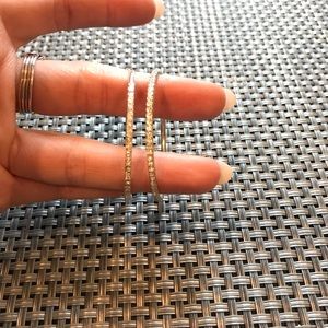 Silver diamond earrings